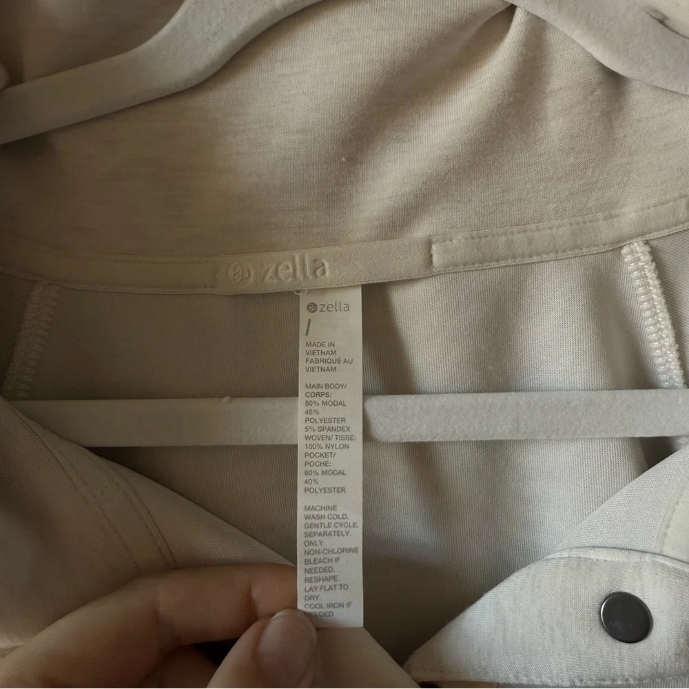 Zella Cream Button-Up Sweatshirt - Picture 2 of 10